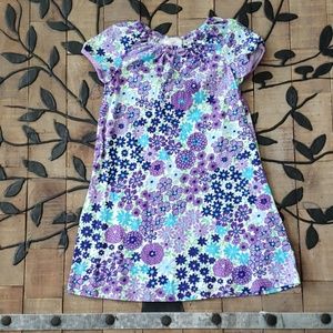 Hanna Andersson size 120 Youth Girls Size 6x 7 floral dress purple